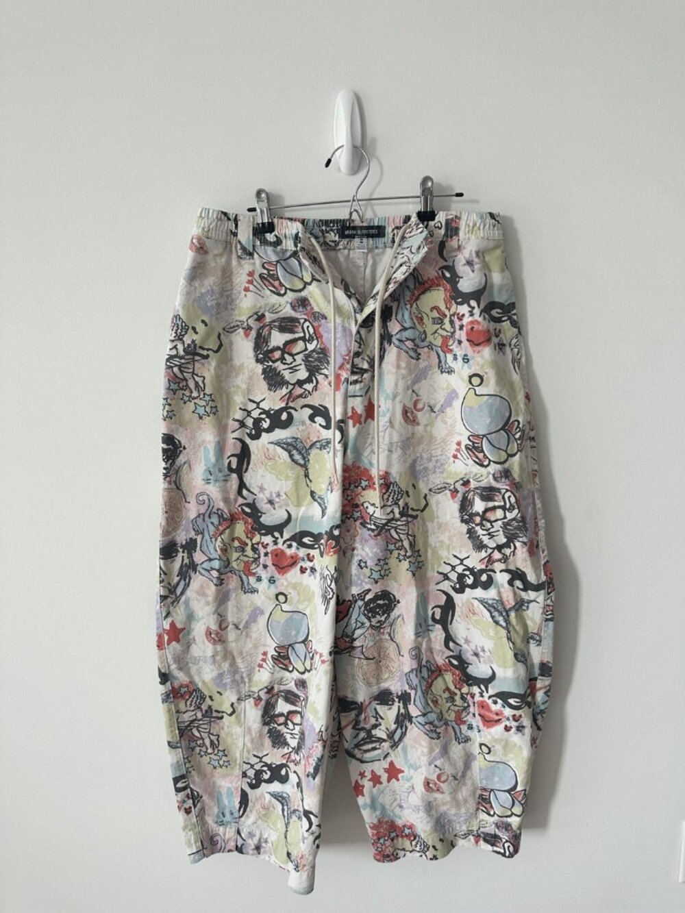 Urban Outfitters Printed Barrel Leg Baggy Pants, Size M